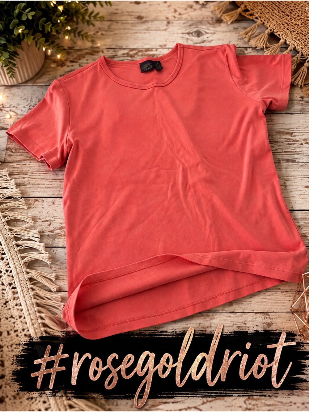 Genuine Sonoma Jean Company Women’s Coral Pink 100% Cotton Tee – Size 3X